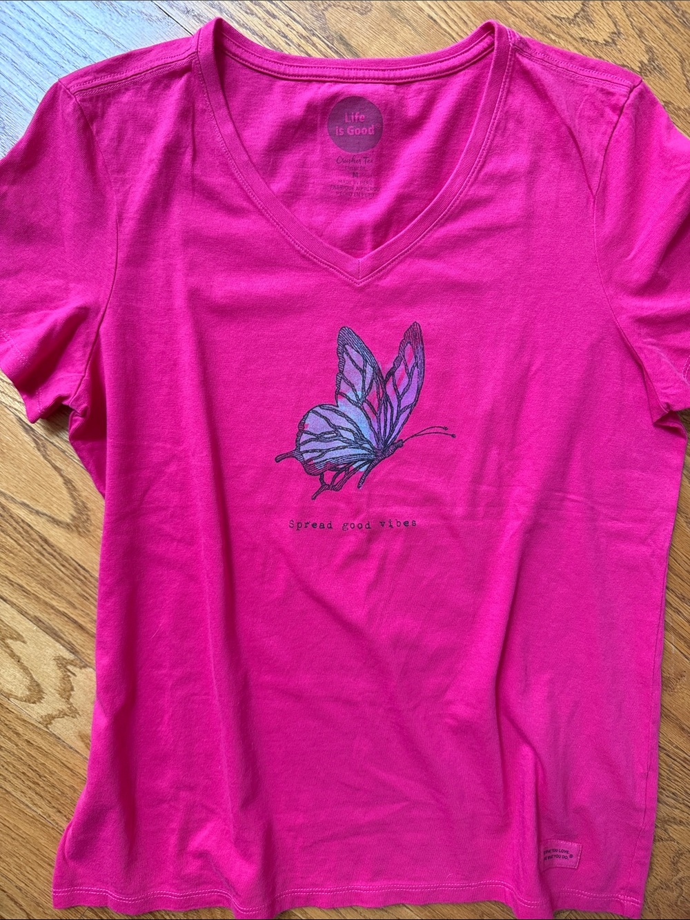 Life is Good Butterfly Tee -Dolly Parton Style